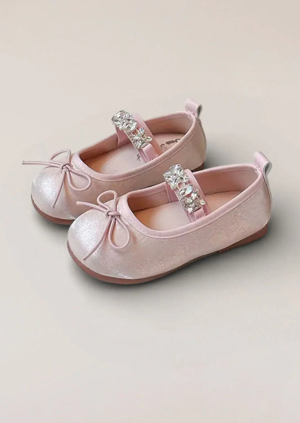 Juliette Flower Girl Ballet Flats in Pale Pink - 