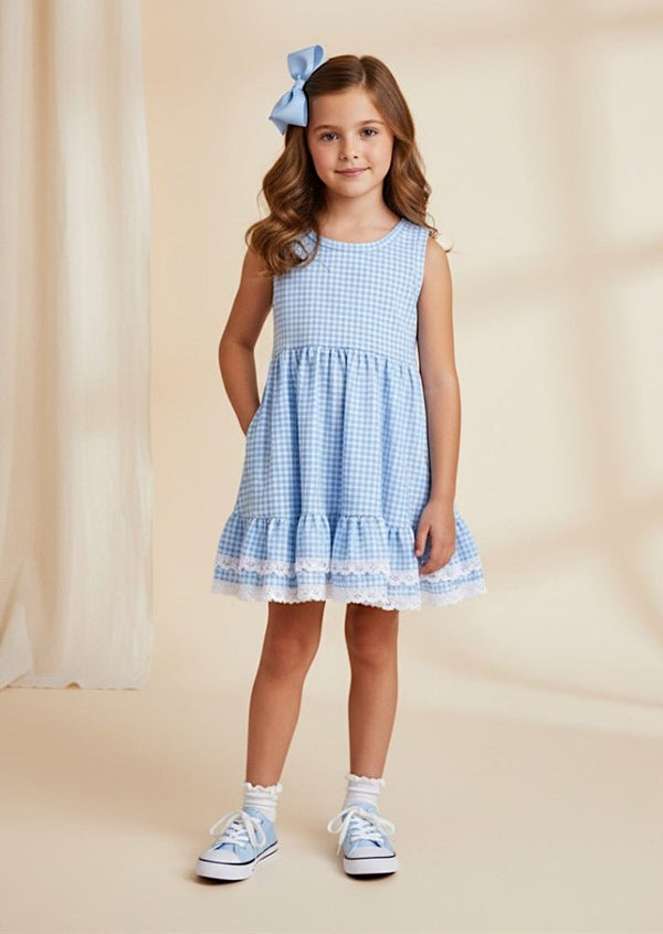 Blue Gingham Meadow Twirl Dress | Girls Boutique Dress Blue Gingham Meadow Twirl Dress | Girls Boutique Dress