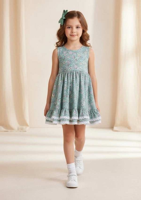 Kinsey Twirl Dress Green - 