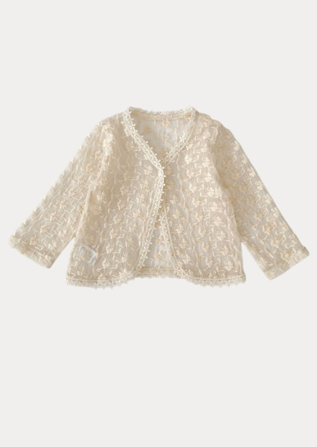 Single Button Lace Cardigan