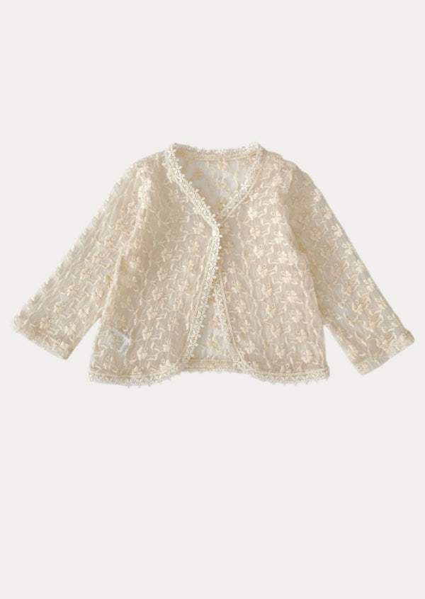 Single Button Lace Cardigan