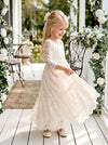 Lace flower girl dresses for toddlers and junior bridesmaids