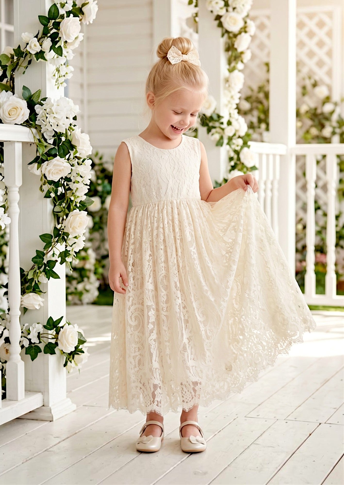 girls lace dress for weddings