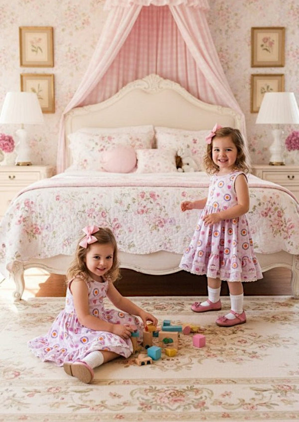 Lavender Blossoms Twirl Dress Pink Lavender - 