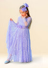 Lavender Lace Tiered Gown - 