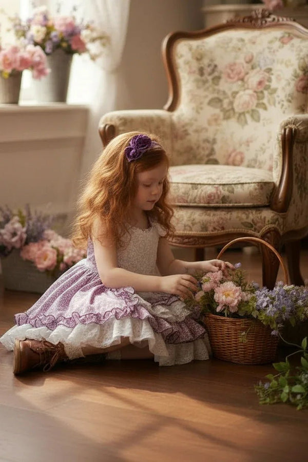 Lavender Ruffles Dress - 