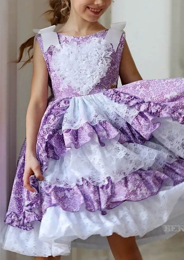 Lavender Ruffles Dress - 