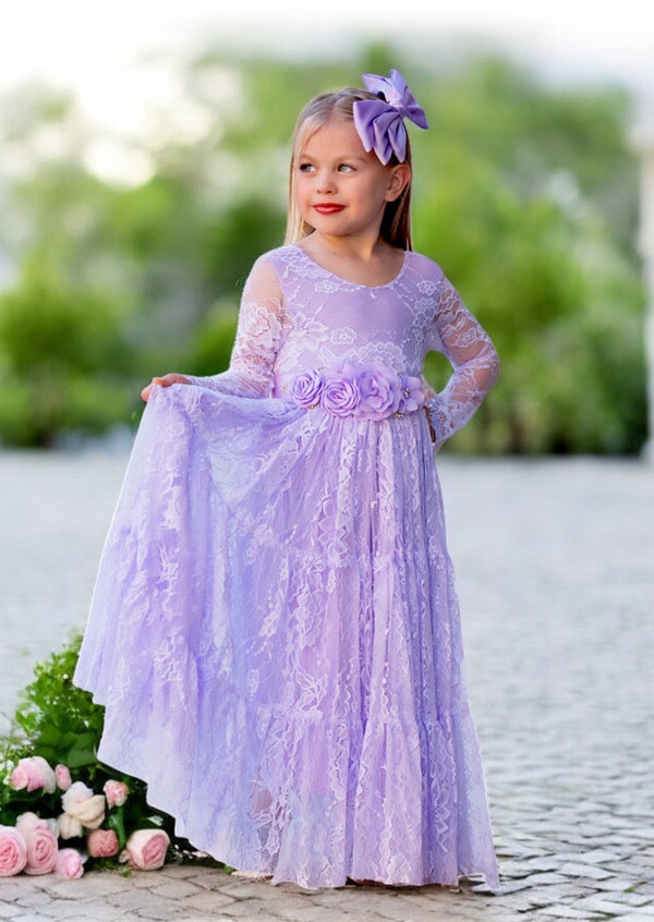 lilac flower girl dresses for toddlers