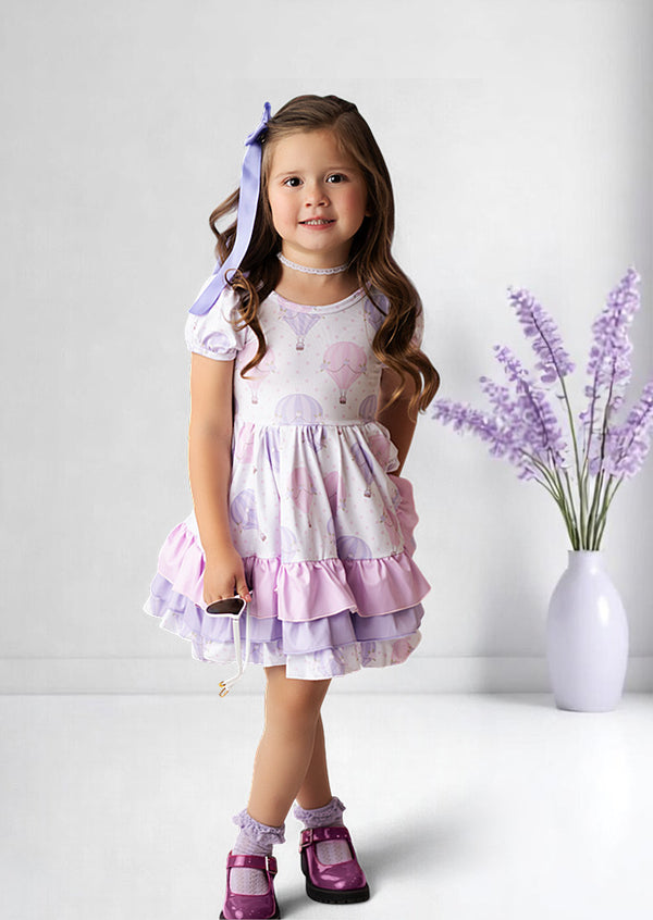 Lavender Balloons Birthday Dress