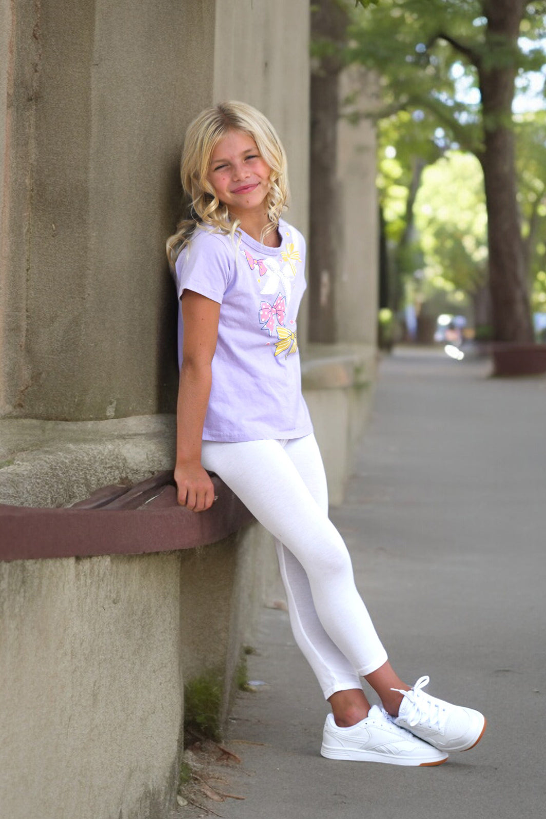 Lavender Bows Short Sleeve Tee