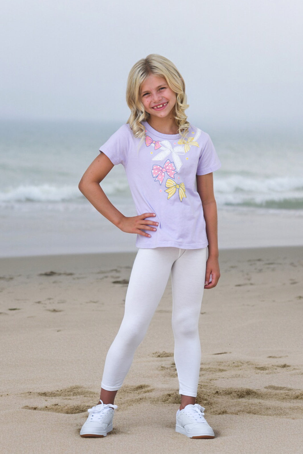 Lavender Bows Short Sleeve Tee