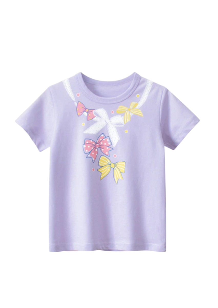 Lavender Bows Short Sleeve Tee
