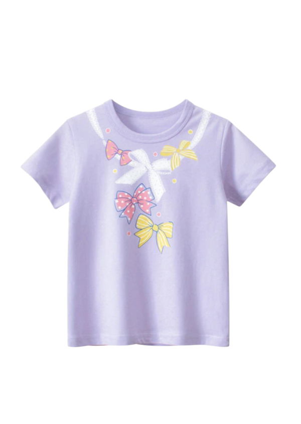 Lavender Bows Short Sleeve Tee