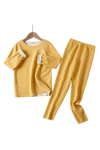 Long Sleeve Pajama in Golden Yellow - 