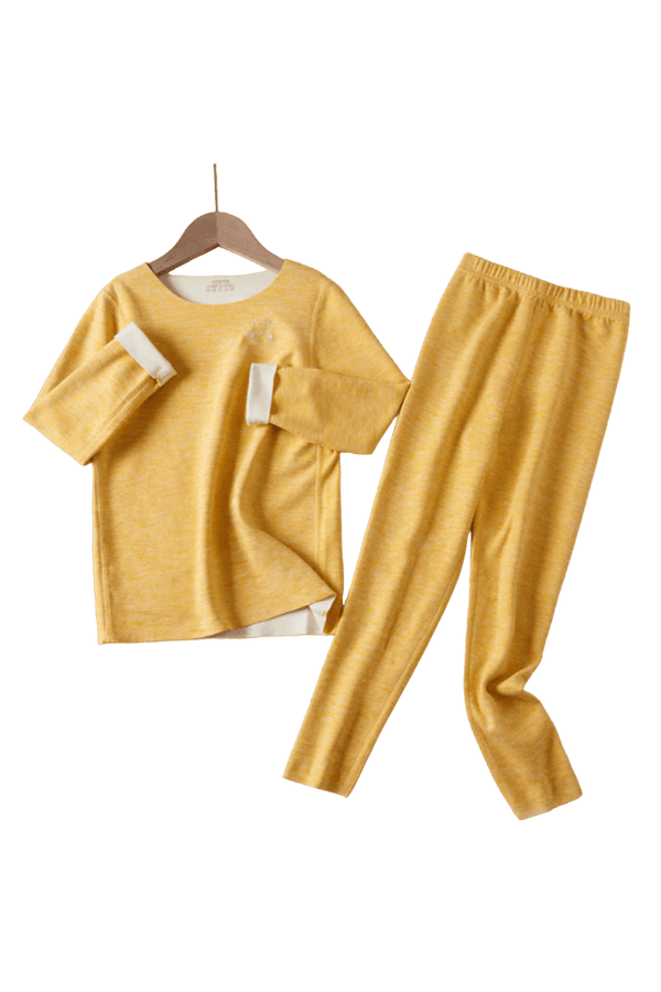 Long Sleeve Pajama in Golden Yellow - 