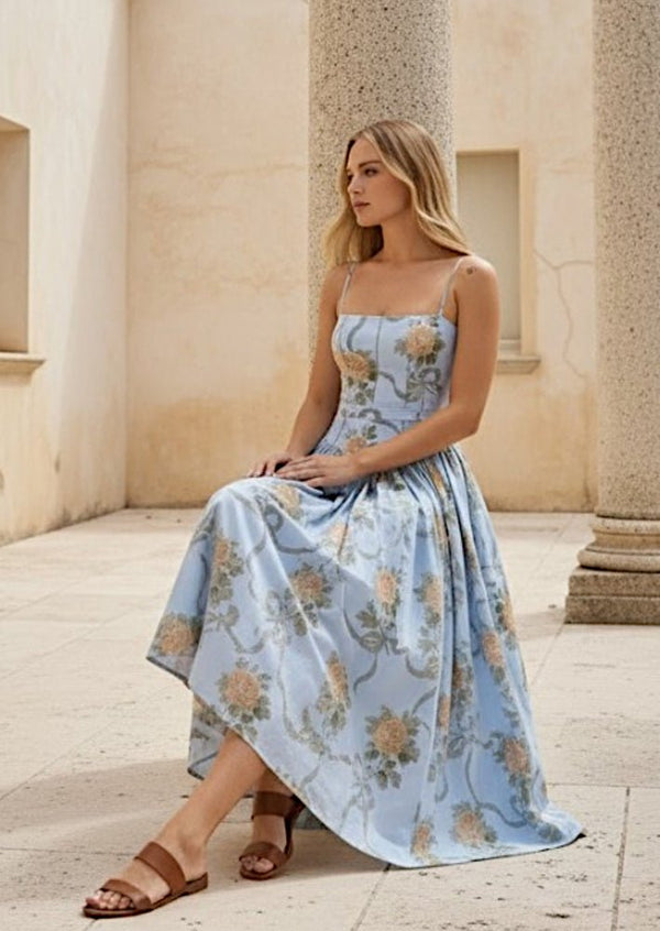 Lotus Dress in Blue - 