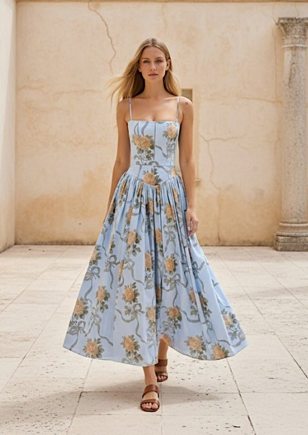 Lotus Dress in Blue - 