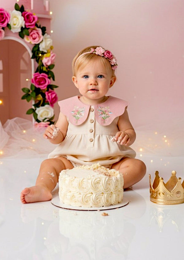 Lullaby Romper in Cream - 