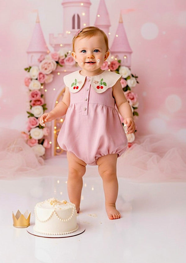 Lullaby Romper in Pink - 