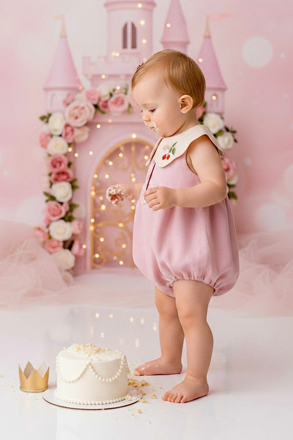 Lullaby Romper in Pink - 