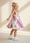 Magenta Floral Cotton Dress - 