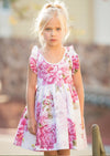 Magenta Floral Cotton Dress - 