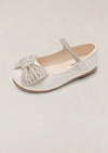 Maribel Flower Girl Flats in Beige - 