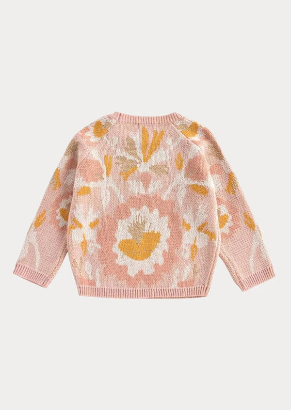 Metallic Abstract Sweater | Pink Gold - 