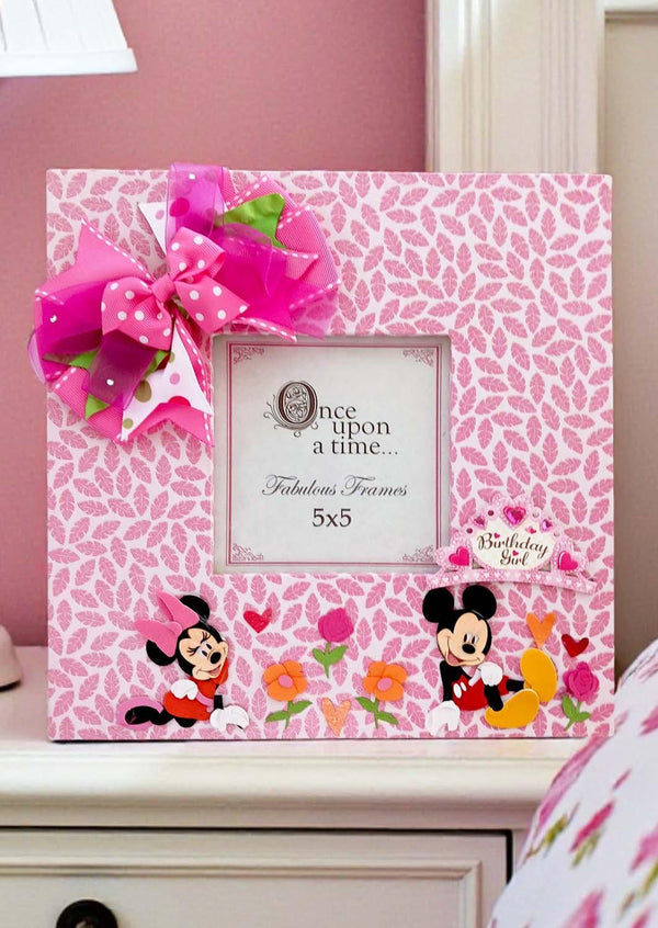 Minnie & Mickey Decorated Photo Frame - 
