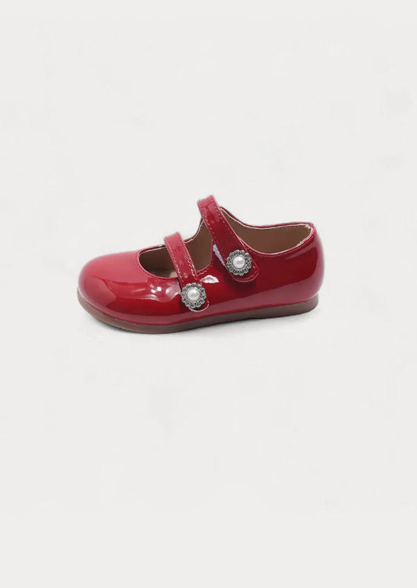 Minuet Double Strap Flats in Red - 