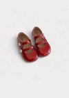 Minuet Double Strap Flats in Red - 