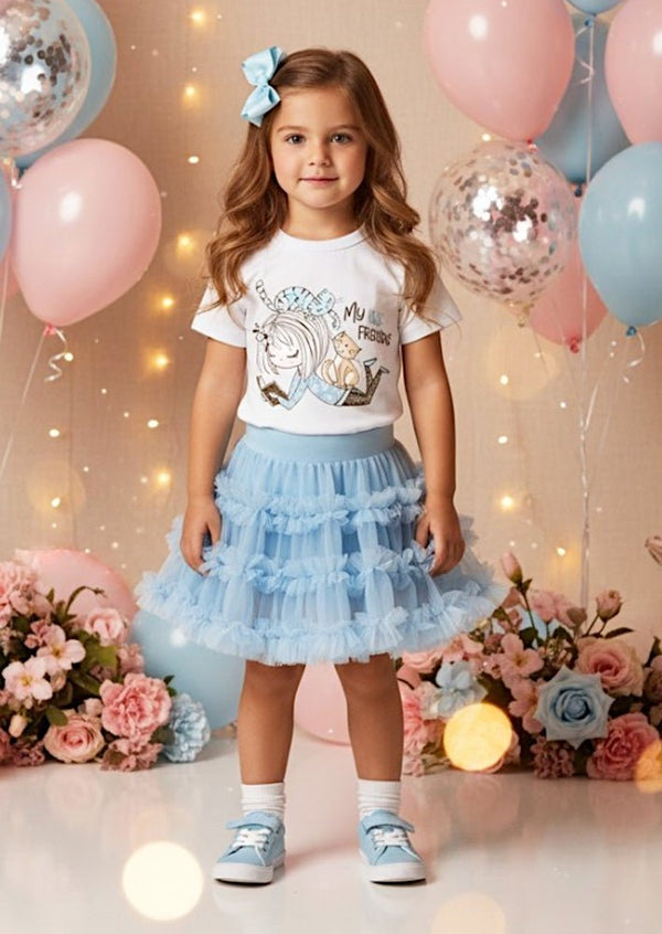 My Little Friends Tee in Blue - 