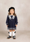 Nora Sailor Sweater Dress || Navy - 
