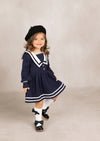 Nora Sailor Sweater Dress || Navy - 