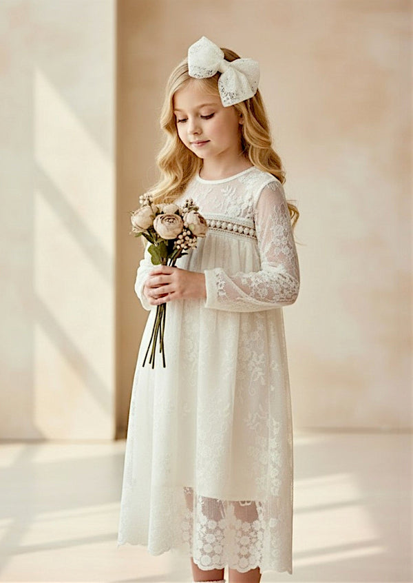 Noralee Beige Lace Dress - 