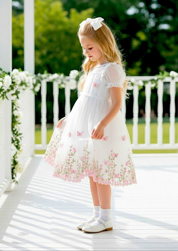 Novelee Pink Butterfly Dress - 