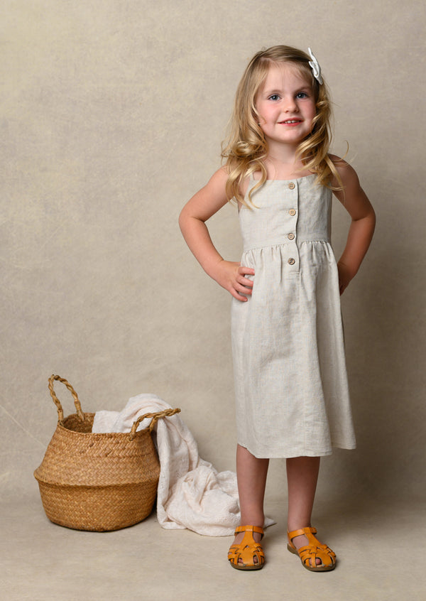 Oatmeal Linen Cami Dress