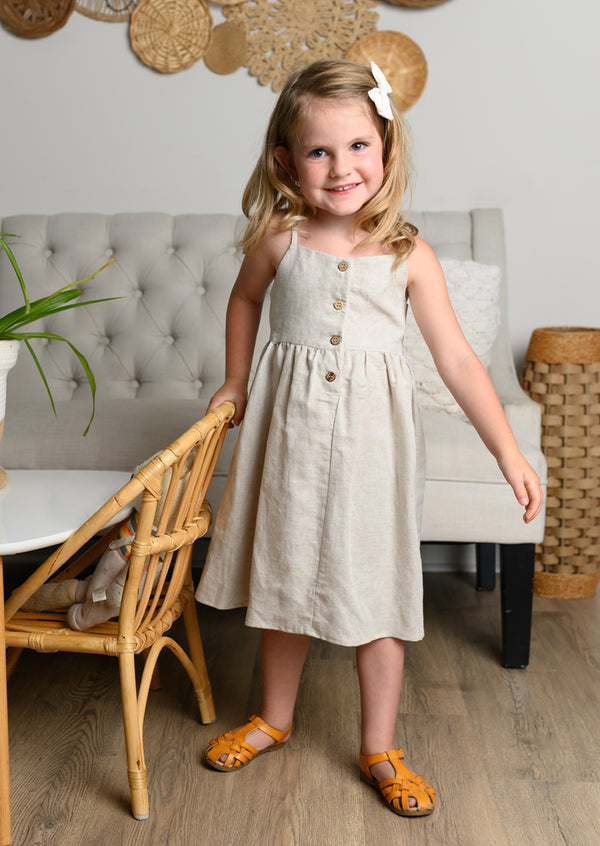 Oatmeal Linen Cami Dress