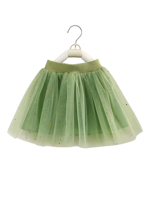 Glitter Sprinkles Olive Tutu Skirt