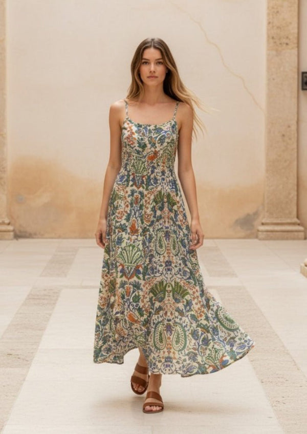 Passerine Dress in Green - 