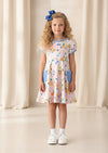 Peach Blossoms Polka Dot Twirl Dress - 