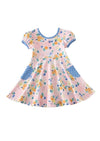Peach Blossoms Polka Dot Twirl Dress - 