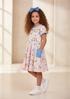 Peach Blossoms Polka Dot Twirl Dress - 
