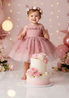 Petit Flowers Birthday Dress Pink - 