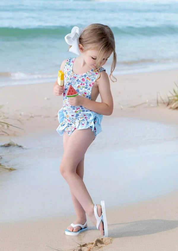Petunia One Piece Swimsuit in Blue - 