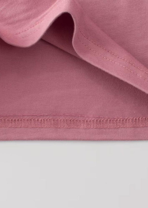 Pink Burgundy Fun Rabbit Long Sleeve Tee - 