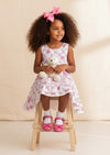 Pink Garden Blossoms Twirl Dress - 