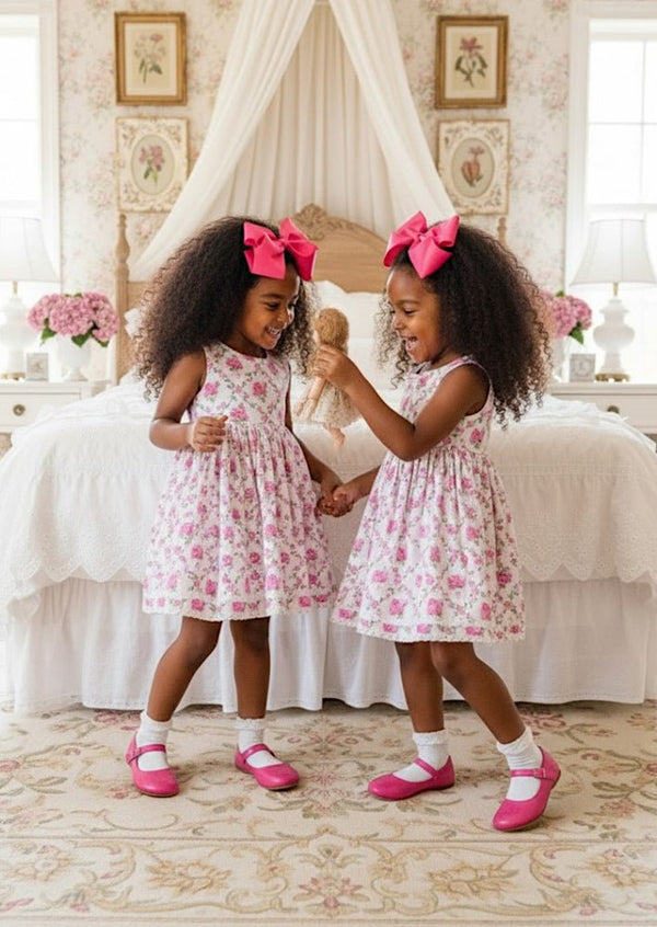 Pink Garden Blossoms Twirl Dress - 