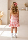 Pink Gingham Ruffle Twirl Dress - 