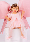 Pink Tulips Swiss Dot Romper - 
